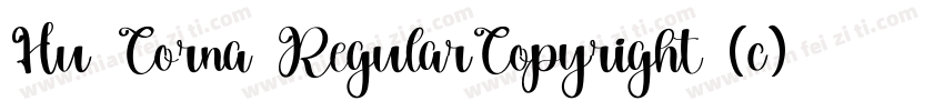 Hu Corna RegularCopyright (c) 1997字体转换